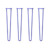 DIY Hairpin Legs Hairpin Legs 32" / Blue / 1/2" Hairpin Legs Set of 4, 2-Rod Design - Blue Powder Coated Finish