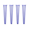 DIY Hairpin Legs Hairpin Legs 32" / Blue / 1/2" Hairpin Legs Set of 4, 3-Rod Design - Blue Powder Coated Finish