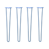 DIY Hairpin Legs Hairpin Legs 32" / Blue / 3/8" Hairpin Legs Set of 4, 2-Rod Design - Blue Powder Coated Finish