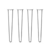 DIY Hairpin Legs Hairpin Legs 32" / Clear / 1/2" Hairpin Legs Set of 4, 2-Rod Design - Clear Coated Finish