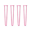 DIY Hairpin Legs Hairpin Legs 32" / Fuchsia / 1/2" Hairpin Legs Set of 4, 2-Rod Design - Fuchsia Powder Coated Finish