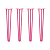 DIY Hairpin Legs Hairpin Legs 32" / Fuchsia / 1/2" Hairpin Legs Set of 4, 3-Rod Design - Fuchsia Powder Coated Finish