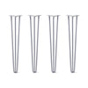 DIY Hairpin Legs Hairpin Legs 32" / Grey / 1/2" Hairpin Legs Set of 4, 3-Rod Design - Grey Powder Coated Finish