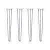 DIY Hairpin Legs Hairpin Legs 32" / Grey / 3/8" Hairpin Legs Set of 4, 3-Rod Design - Grey Powder Coated Finish
