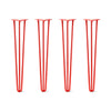 DIY Hairpin Legs Hairpin Legs 32" / Orange / Red / 1/2" Hairpin Legs Set of 4, 3-Rod Design - Orange-Red Powder Coated Finish