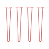 DIY Hairpin Legs Hairpin Legs 32" / Orange / Red / 3/8" Hairpin Legs Set of 4, 2-Rod Design - Orange-Red Powder Coated Finish