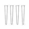 DIY Hairpin Legs Hairpin Legs 32" / Raw Steel / 1/2" Hairpin Legs Set of 4, 2-Rod Design - Raw Steel