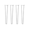 DIY Hairpin Legs Hairpin Legs 32" / Raw Steel / 3/8" Hairpin Legs Set of 4, 2-Rod Design - Raw Steel