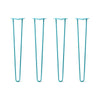 DIY Hairpin Legs Hairpin Legs 32" / Teal / 1/2" Hairpin Legs Set of 4, 2-Rod Design - Teal Powder Coated Finish