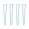 DIY Hairpin Legs Hairpin Legs 32" / Teal / 3/8" Hairpin Legs Set of 4, 2-Rod Design - Teal Powder Coated Finish