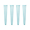 DIY Hairpin Legs Hairpin Legs 32" / Teal / 3/8" Hairpin Legs Set of 4, 3-Rod Design - Teal Powder Coated Finish