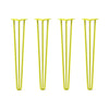 DIY Hairpin Legs Hairpin Legs 32" / Yellow / 1/2" Hairpin Legs Set of 4, 3-Rod Design - Yellow Powder Coated Finish