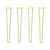 DIY Hairpin Legs Hairpin Legs 32" / Yellow / 3/8" Hairpin Legs Set of 4, 2-Rod Design - Yellow Powder Coated Finish
