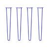 Hairpin Legs Set of 4, 2-Rod Design - Blue Powder Coated Finish