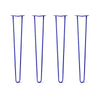 DIY Hairpin Legs Hairpin Legs 33" / Blue / 1/2" Hairpin Legs Set of 4, 2-Rod Design - Blue Powder Coated Finish