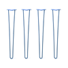 DIY Hairpin Legs Hairpin Legs 33" / Blue / 3/8" Hairpin Legs Set of 4, 2-Rod Design - Blue Powder Coated Finish
