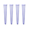 DIY Hairpin Legs Hairpin Legs 33" / Blue / 3/8" Hairpin Legs Set of 4, 3-Rod Design - Blue Powder Coated Finish