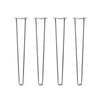 DIY Hairpin Legs Hairpin Legs 33" / Clear / 1/2" Hairpin Legs Set of 4, 2-Rod Design - Clear Coated Finish