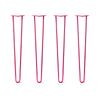 Hairpin Legs Set of 4, 2-Rod Design - Fuchsia Powder Coated Finish