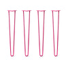 DIY Hairpin Legs Hairpin Legs 33" / Fuchsia / 1/2" Hairpin Legs Set of 4, 2-Rod Design - Fuchsia Powder Coated Finish