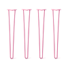 Hairpin Legs Set of 4, 2-Rod Design - Fuchsia Powder Coated Finish