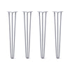 DIY Hairpin Legs Hairpin Legs 33" / Grey / 1/2" Hairpin Legs Set of 4, 3-Rod Design - Grey Powder Coated Finish