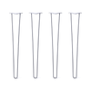 Hairpin Legs Set of 4, 2-Rod Design - Grey Powder Coated Finish