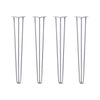 DIY Hairpin Legs Hairpin Legs 33" / Grey / 3/8" Hairpin Legs Set of 4, 3-Rod Design - Grey Powder Coated Finish