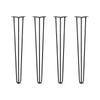 DIY Hairpin Legs Hairpin Legs 33" / Jet Black Satin / 3/8" Hairpin Legs Set of 4, 3-Rod Design - Jet Black Satin Powder Coated Finish