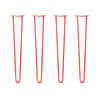 DIY Hairpin Legs Hairpin Legs 33" / Orange / Red / 1/2" Hairpin Legs Set of 4, 2-Rod Design - Orange-Red Powder Coated Finish