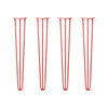 DIY Hairpin Legs Hairpin Legs 33" / Orange / Red / 3/8" Hairpin Legs Set of 4, 3-Rod Design - Orange-Red Powder Coated Finish