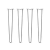 DIY Hairpin Legs Hairpin Legs 33" / Raw Steel / 1/2" Hairpin Legs Set of 4, 2-Rod Design - Raw Steel