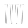 DIY Hairpin Legs Hairpin Legs 33" / Raw Steel / 3/8" Hairpin Legs Set of 4, 2-Rod Design - Raw Steel