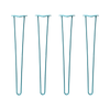 DIY Hairpin Legs Hairpin Legs 33" / Teal / 3/8" Hairpin Legs Set of 4, 2-Rod Design - Teal Powder Coated Finish