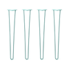 Hairpin Legs Set of 4, 2-Rod Design - Turquoise Powder Coated Finish