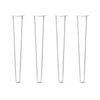 DIY Hairpin Legs Hairpin Legs 33" / White / 1/2" Hairpin Legs Set of 4, 2-Rod Design - White Powder Coated Finish