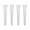 DIY Hairpin Legs Hairpin Legs 33" / White / 1/2" Hairpin Legs Set of 4, 3-Rod Design - White Powder Coated Finish