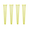 DIY Hairpin Legs Hairpin Legs 33" / Yellow / 1/2" Hairpin Legs Set of 4, 3-Rod Design - Yellow Powder Coated Finish