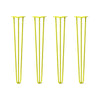 Hairpin Legs Set of 4, 3-Rod Design - Yellow Powder Coated Finish