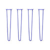 DIY Hairpin Legs Hairpin Legs 34" / Blue / 1/2" Hairpin Legs Set of 4, 2-Rod Design - Blue Powder Coated Finish
