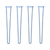 DIY Hairpin Legs Hairpin Legs 34" / Blue / 3/8" Hairpin Legs Set of 4, 2-Rod Design - Blue Powder Coated Finish