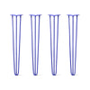 Hairpin Legs Set of 4, 3-Rod Design - Blue Powder Coated Finish