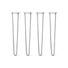 DIY Hairpin Legs Hairpin Legs 34" / Clear / 1/2" Hairpin Legs Set of 4, 2-Rod Design - Clear Coated Finish