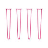 Hairpin Legs Set of 4, 2-Rod Design - Fuchsia Powder Coated Finish