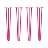 DIY Hairpin Legs Hairpin Legs 34" / Fuchsia / 1/2" Hairpin Legs Set of 4, 3-Rod Design - Fuchsia Powder Coated Finish