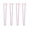 Hairpin Legs Set of 4, 2-Rod Design - Fuchsia Powder Coated Finish