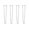 DIY Hairpin Legs Hairpin Legs 34" / Grey / 1/2" Hairpin Legs Set of 4, 2-Rod Design - Grey Powder Coated Finish