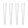 Hairpin Legs Set of 4, 2-Rod Design - Grey Powder Coated Finish