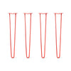 DIY Hairpin Legs Hairpin Legs 34" / Orange / Red / 1/2" Hairpin Legs Set of 4, 2-Rod Design - Orange-Red Powder Coated Finish