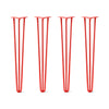 DIY Hairpin Legs Hairpin Legs 34" / Orange / Red / 1/2" Hairpin Legs Set of 4, 3-Rod Design - Orange-Red Powder Coated Finish
